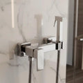 Robinet wc chaud froid argent