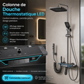 Colonne de Douche Thermostatique LED – Affichage Digital Température
