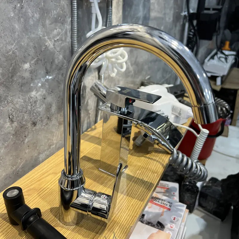 Robinet cuisine argent